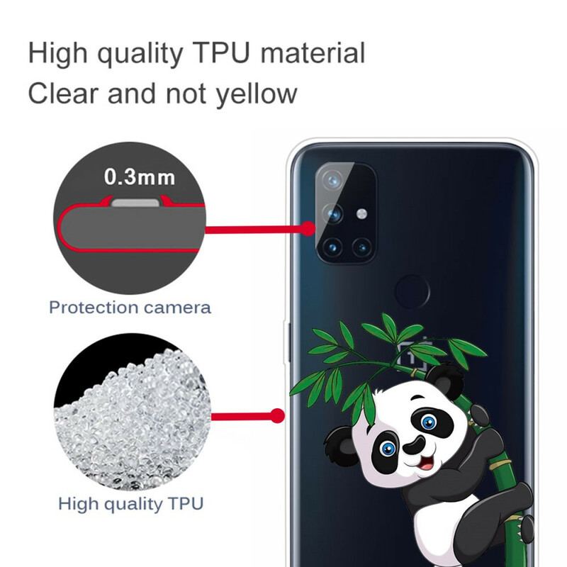 Capa Para OnePlus Nord N10 Panda Sem Costura Em Bambu