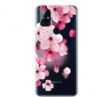 Capa Para OnePlus Nord N10 Pequenas Flores Cor De Rosa