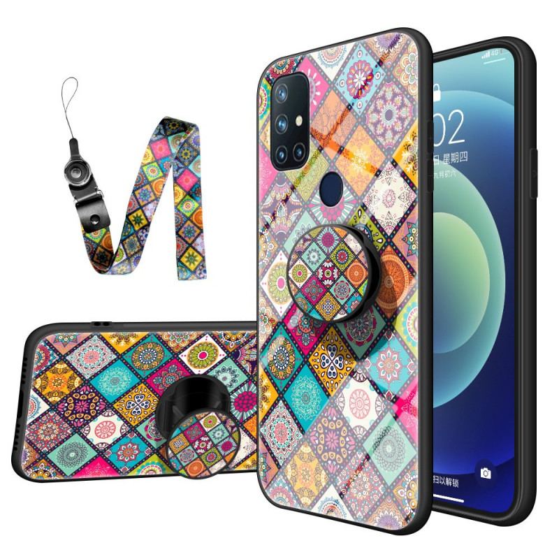 Capa Para OnePlus Nord N10 Suporte Magnético Patchwork