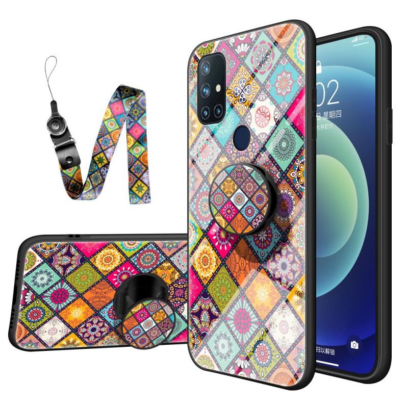 Capa Para OnePlus Nord N10 Suporte Magnético Patchwork