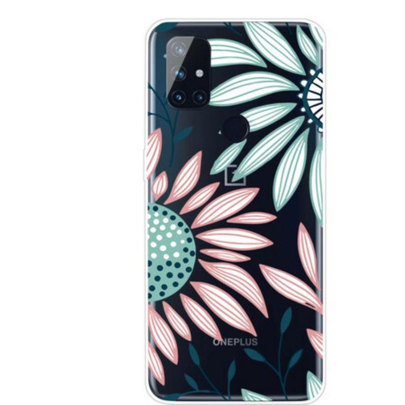 Capa Para OnePlus Nord N10 Uma Flor Transparente