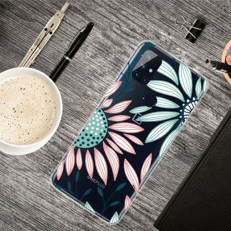 Capa Para OnePlus Nord N10 Uma Flor Transparente