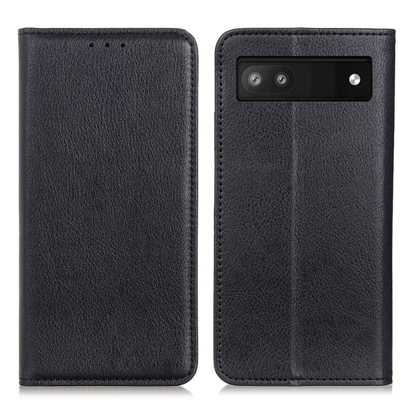 Capa De Celular Para Google Pixel 6A Flip Couro Rachado Fosco