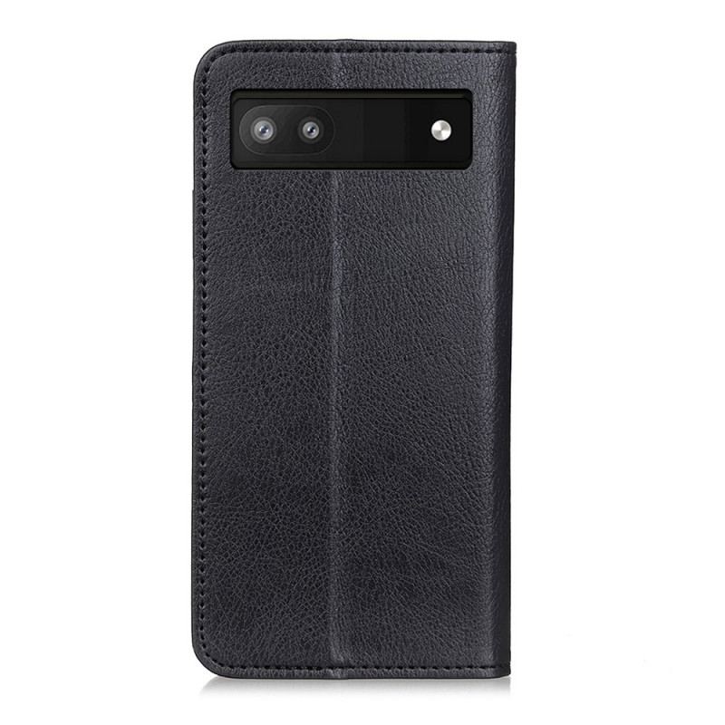 Capa De Celular Para Google Pixel 6A Flip Couro Rachado Fosco