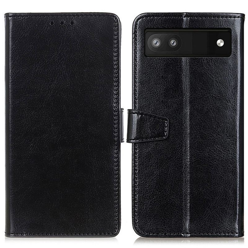 Capa De Couro Para Google Pixel 6A Estilo Couro Brilhante