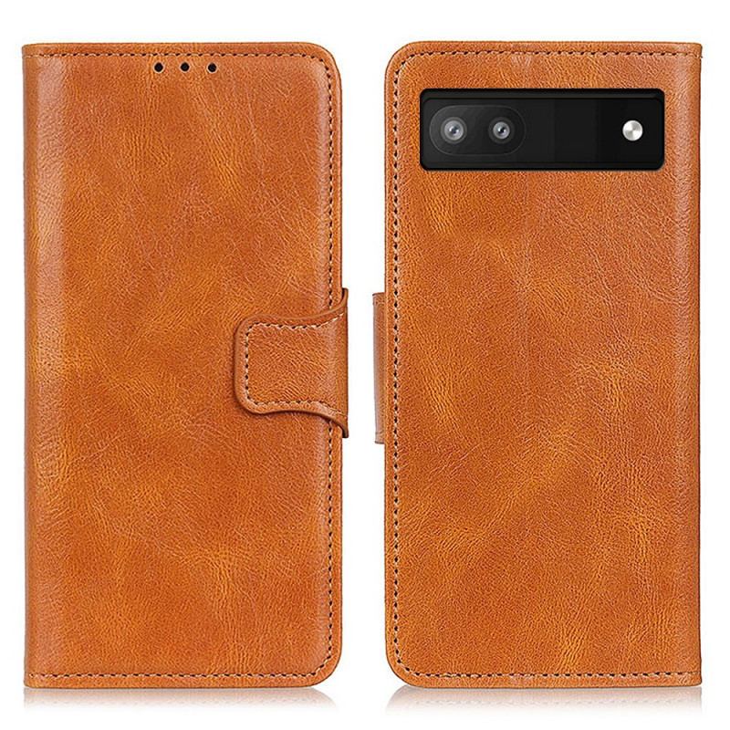 Capa De Couro Para Google Pixel 6A Fecho De Couro Estilo Reversível