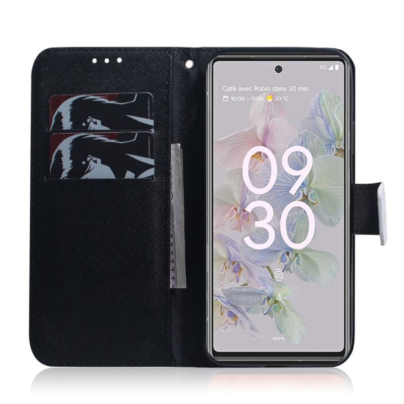 Capa De Couro Para Google Pixel 6A Sonho De Cachorrinho