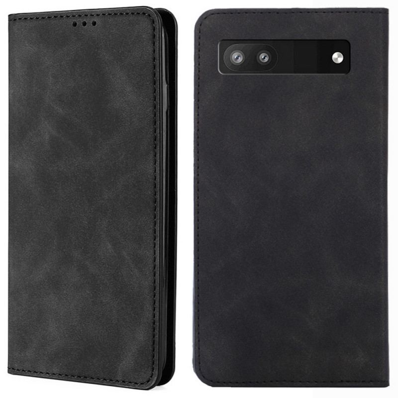 Capa De Couro Para Google Pixel 6A Toque De Pele