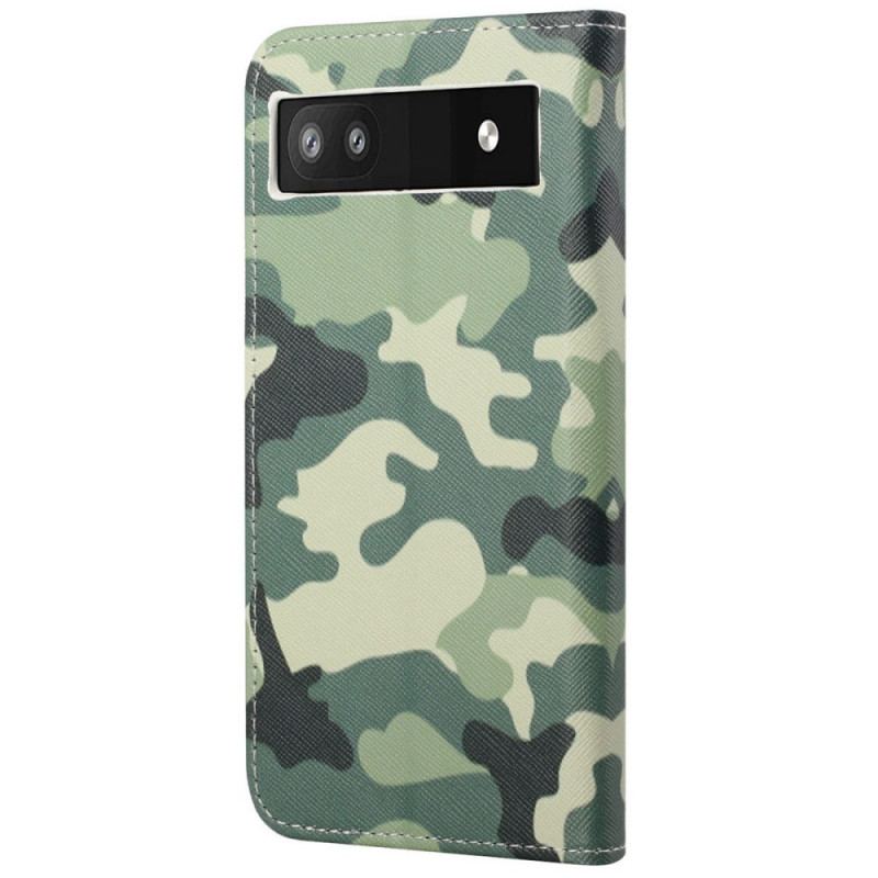 Capa Em Pele Para Google Pixel 6A Camuflar