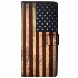 Capa Flip Para Google Pixel 6A Bandeira Americana