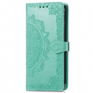 Capa Flip Para Google Pixel 6A De Cordão Mandala Do Sol Strappy