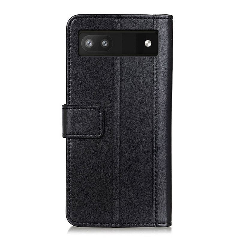 Capa Flip Para Google Pixel 6A Estilo De Couro