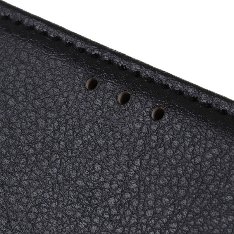 Capa Flip Para Google Pixel 6A Estilo Tradicional De Couro Lichia