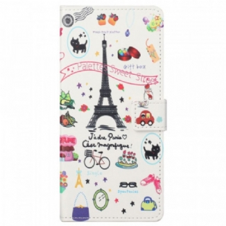 Capa Flip Para Google Pixel 6A Paris Comemora