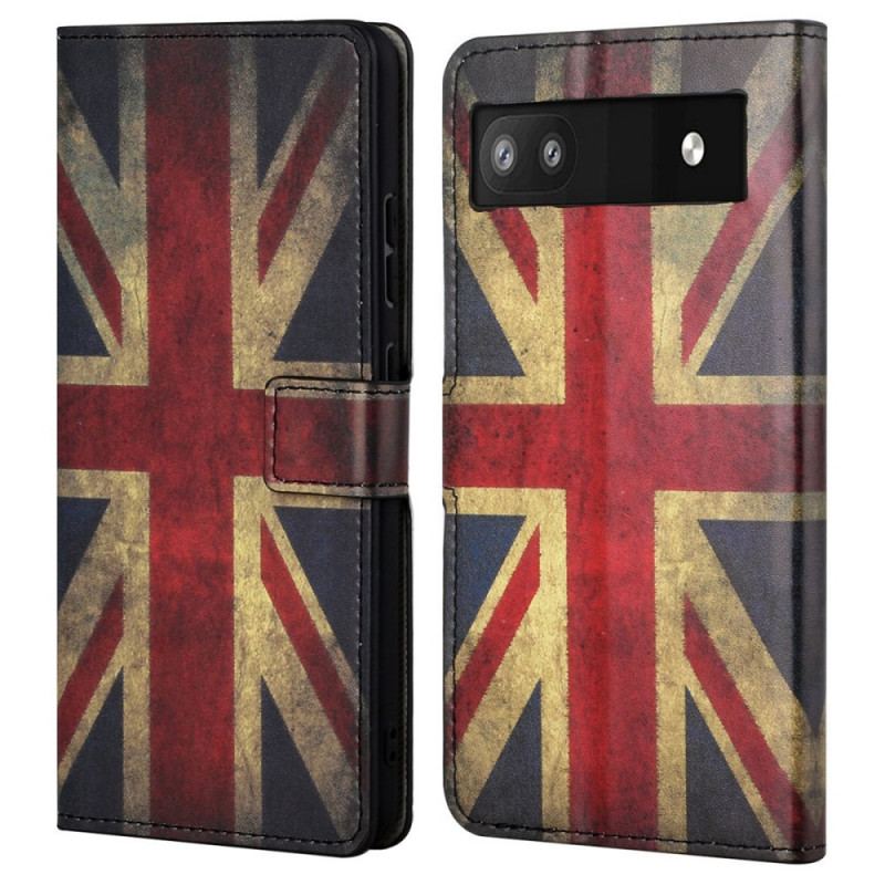 Capa Folio Para Google Pixel 6A Bandeira Inglesa