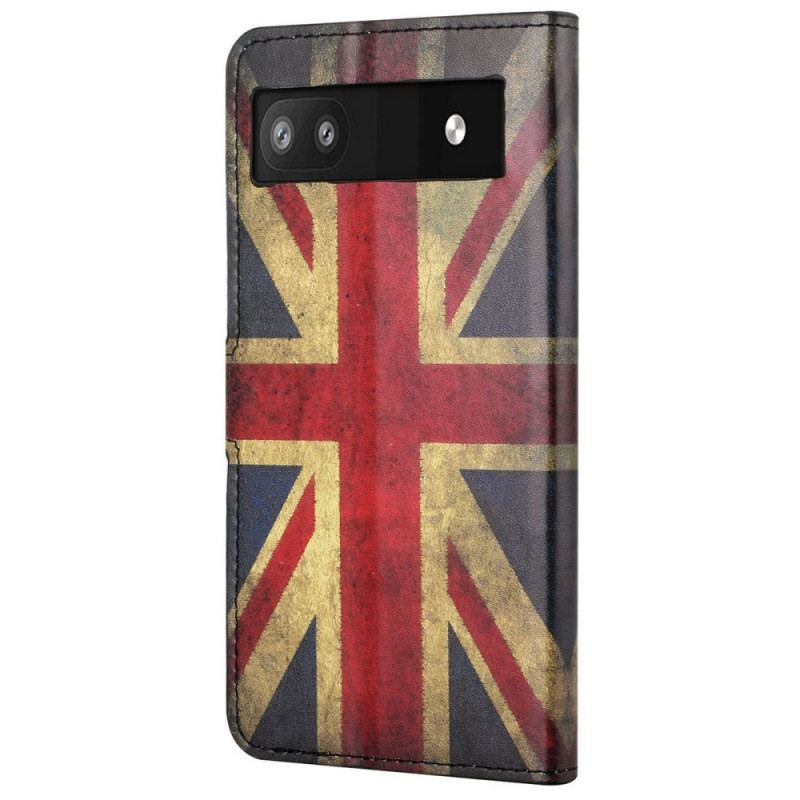 Capa Folio Para Google Pixel 6A Bandeira Inglesa