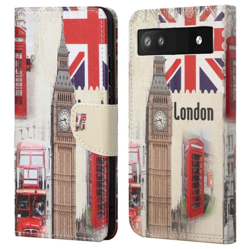 Capa Folio Para Google Pixel 6A Londres