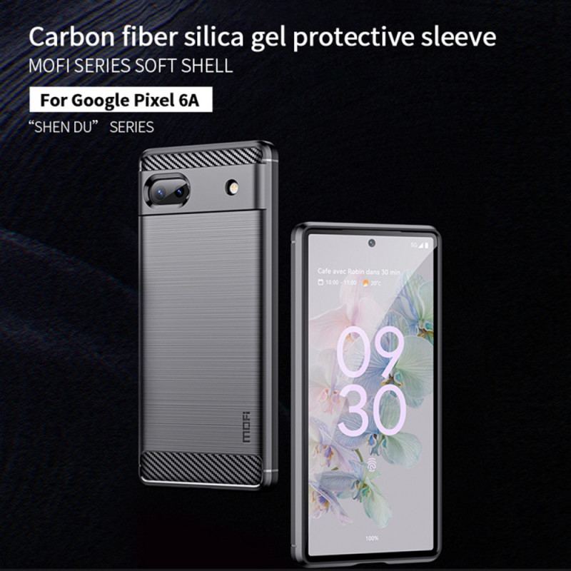 Capa Para Google Pixel 6A Fibra De Carbono Escovada Mofi