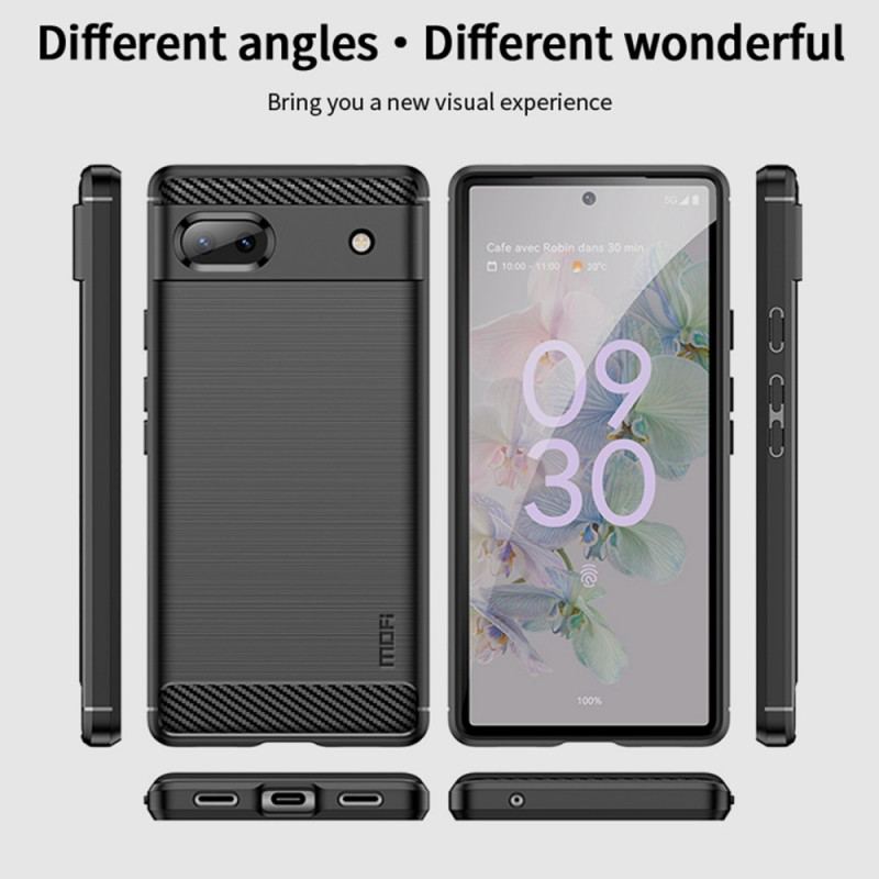 Capa Para Google Pixel 6A Fibra De Carbono Escovada Mofi