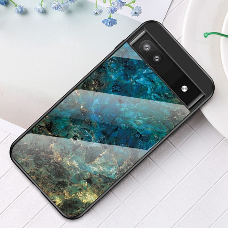 Capa Para Google Pixel 6A Vidro Temperado De Mármore