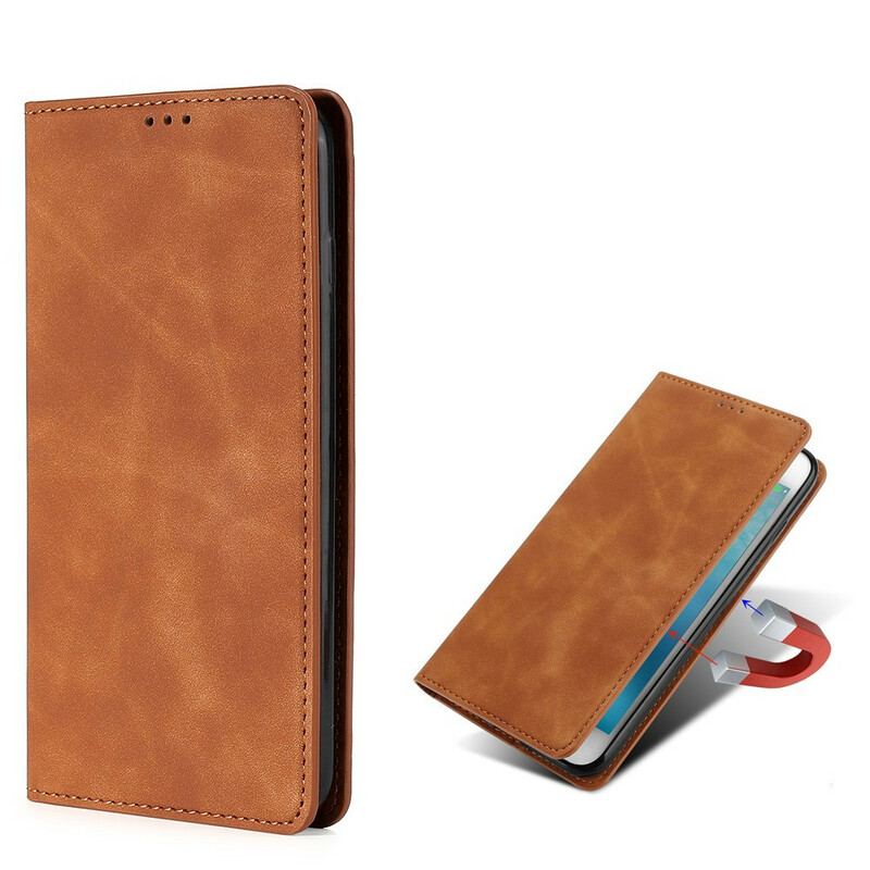 Capa De Celular Para OnePlus Nord N100 Flip Efeito Couro Toque Sedoso