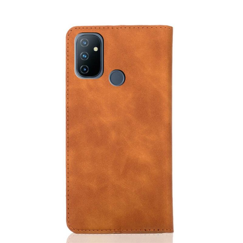 Capa De Celular Para OnePlus Nord N100 Flip Efeito Couro Toque Sedoso