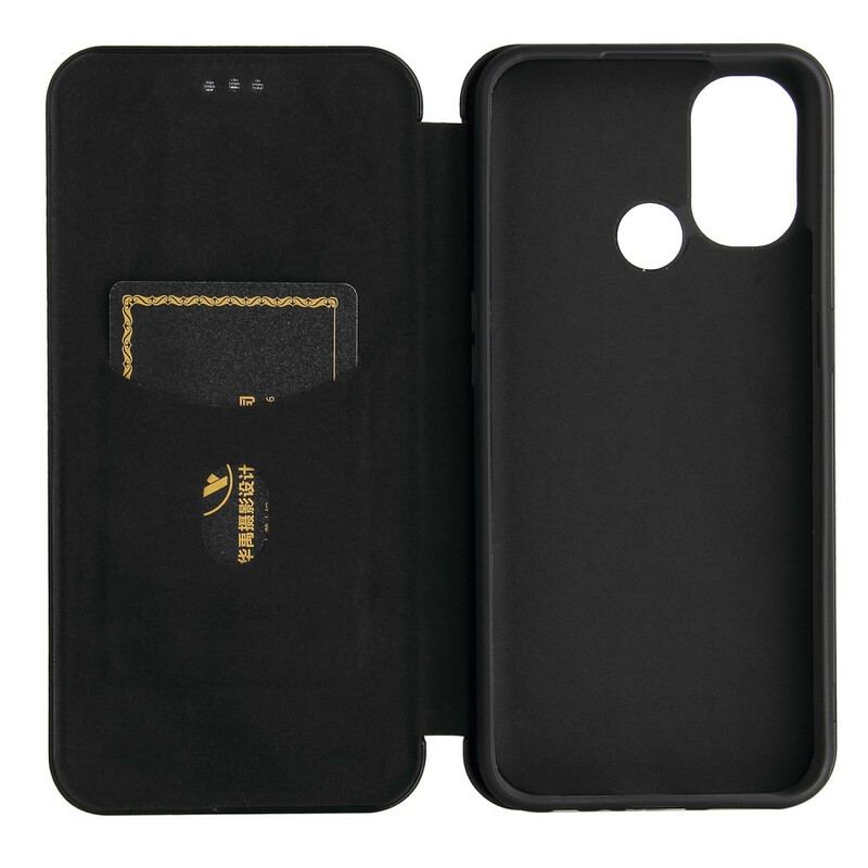 Capa De Celular Para OnePlus Nord N100 Flip Fibra De Carbono