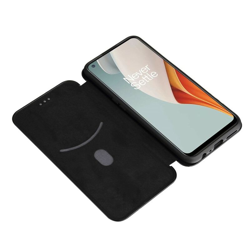 Capa De Celular Para OnePlus Nord N100 Flip Fibra De Carbono