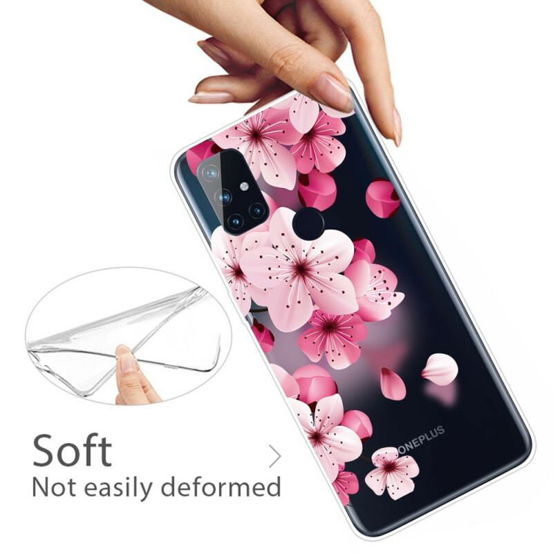 Capa De Celular Para OnePlus Nord N100 Pequenas Flores Cor De Rosa