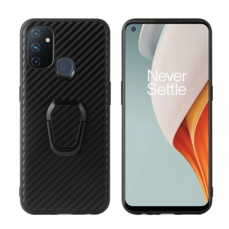 Capa De Celular Para OnePlus Nord N100 Suporte De Anel De Fibra De Carbono