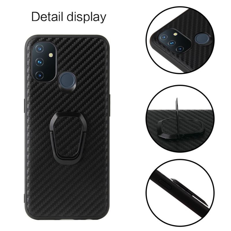 Capa De Celular Para OnePlus Nord N100 Suporte De Anel De Fibra De Carbono