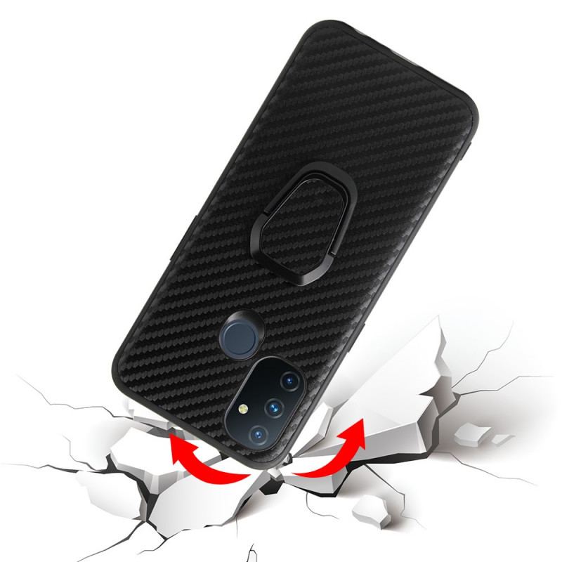 Capa De Celular Para OnePlus Nord N100 Suporte De Anel De Fibra De Carbono