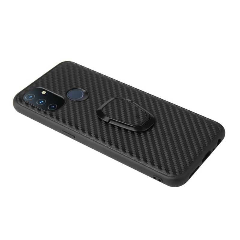 Capa De Celular Para OnePlus Nord N100 Suporte De Anel De Fibra De Carbono