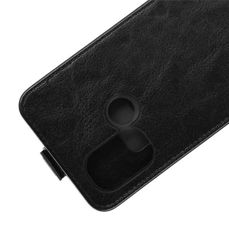 Capa De Couro Para OnePlus Nord N100 Flip Efeito De Couro Com Aba Vertical