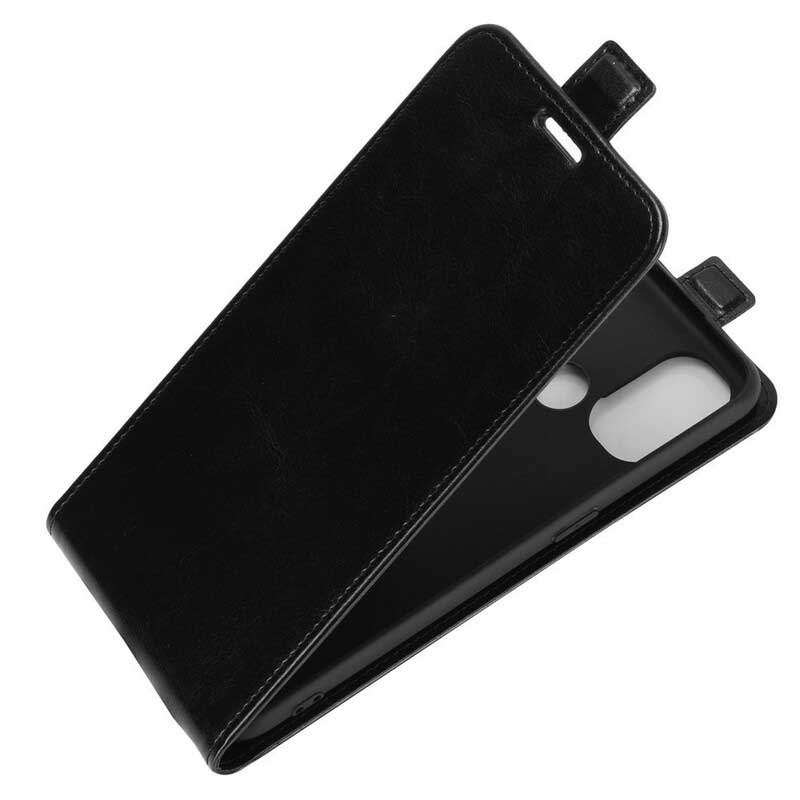 Capa De Couro Para OnePlus Nord N100 Flip Efeito De Couro Com Aba Vertical