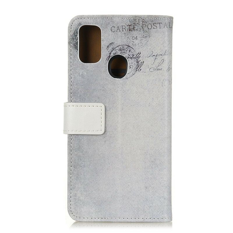 Capa De Couro Para OnePlus Nord N100 Gato Viajante