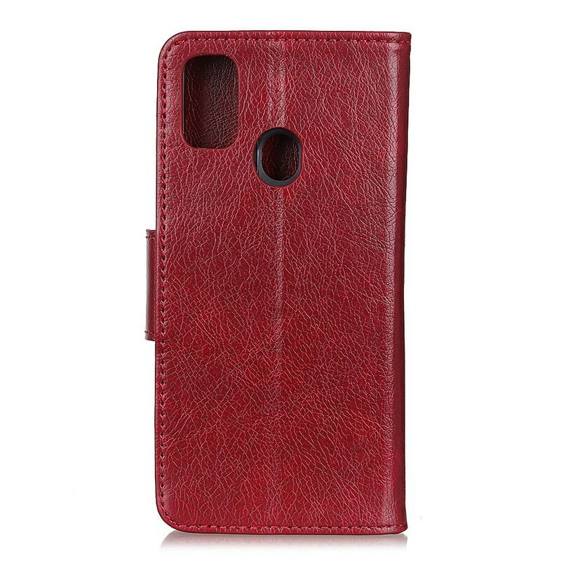 Capa De Couro Para OnePlus Nord N100 Couro Napa Rachado