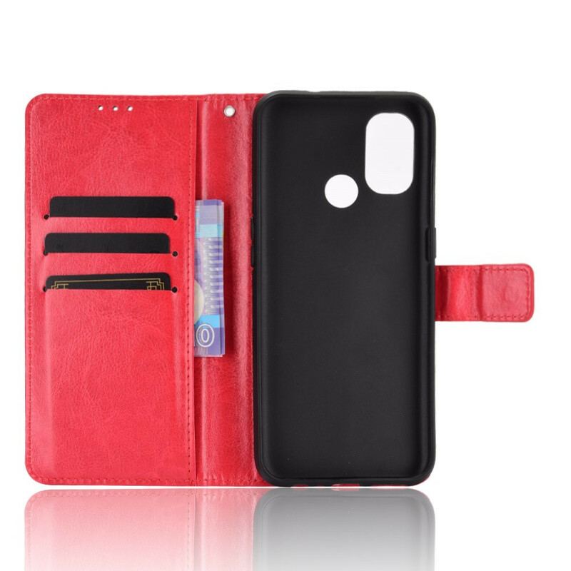 Capa Em Pele Para OnePlus Nord N100 Couro Falso Chamativo