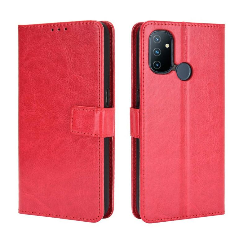 Capa Em Pele Para OnePlus Nord N100 Couro Falso Chamativo