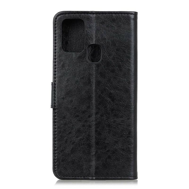 Capa Em Pele Para OnePlus Nord N100 Couro Sintético Texturizado