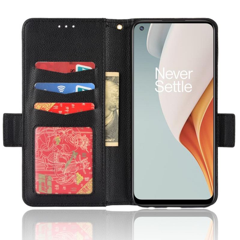 Capa Em Pele Para OnePlus Nord N100 Estilo Couro Lichia