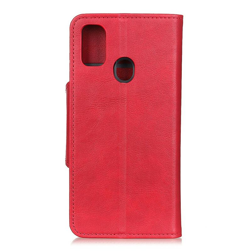 Capa Flip Para OnePlus Nord N100 Botão Decorativo De Couro Sintético