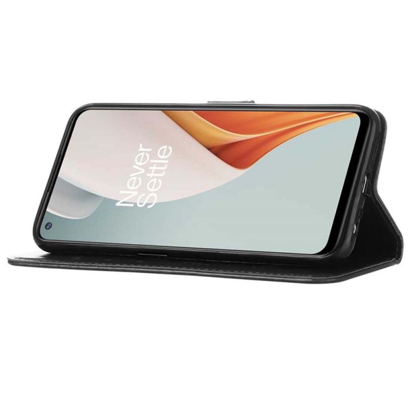 Capa Flip Para OnePlus Nord N100 De Cordão Design De Borboleta Com Tiras