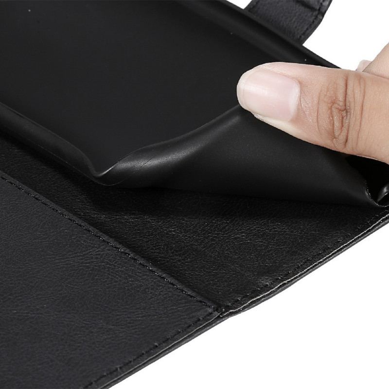 Capa Flip Para OnePlus Nord N100 De Cordão Efeito De Couro Com Tiras