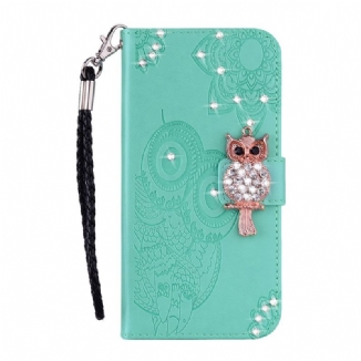 Capa Flip Para OnePlus Nord N100 Coruja Mandala E Charme