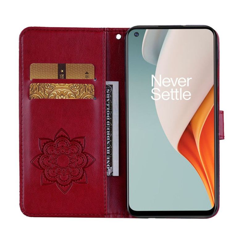 Capa Flip Para OnePlus Nord N100 Coruja Mandala E Charme