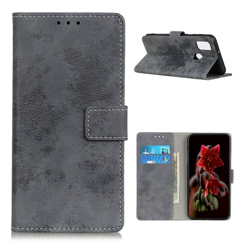 Capa Flip Para OnePlus Nord N100 Couro Falso Vintage