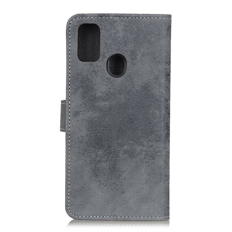 Capa Flip Para OnePlus Nord N100 Couro Falso Vintage