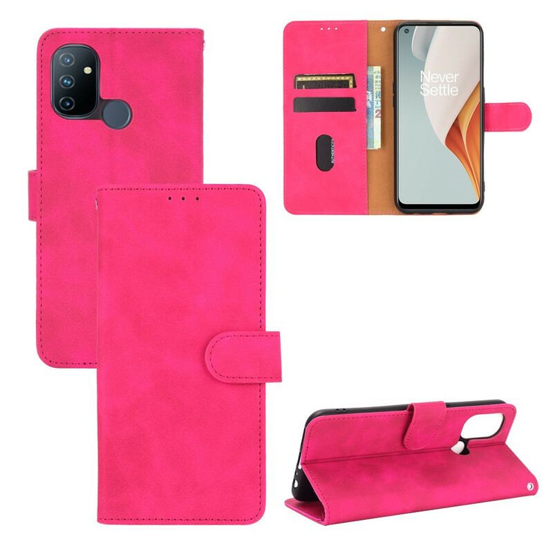 Capa Flip Para OnePlus Nord N100 Toque De Pele