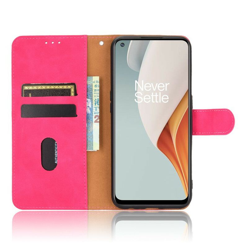 Capa Flip Para OnePlus Nord N100 Toque De Pele